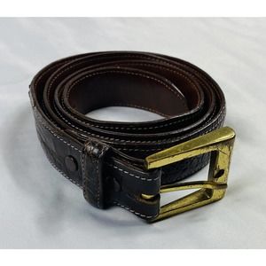 The Bandera Collection Saltwater Crocodile Brown Belt Size Mens 36